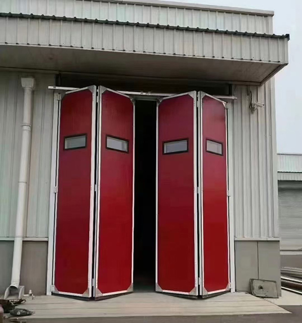 环县工业折叠门在大型装配车间出入口的应用实例